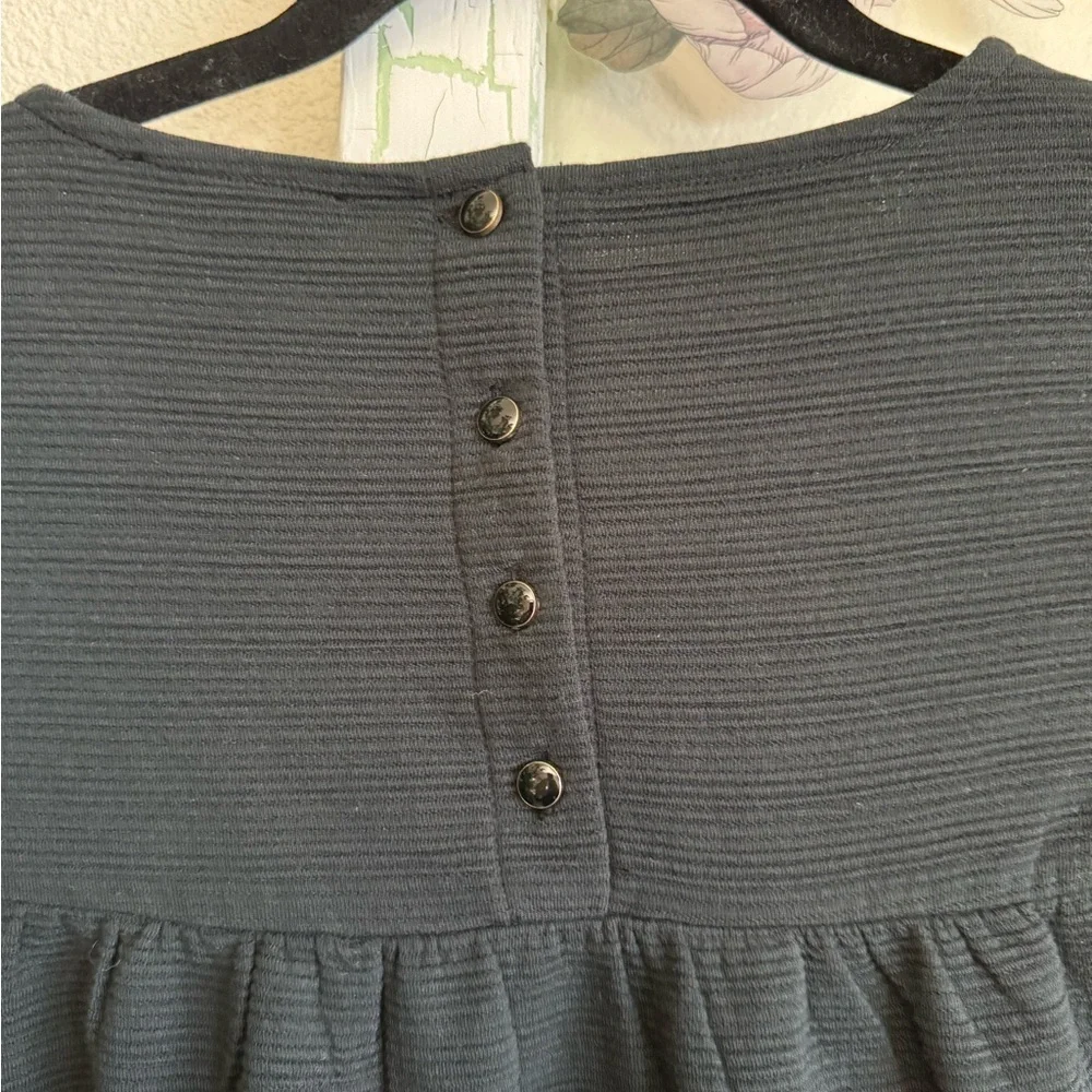 J.Crew Black Textured Peplum Top Women’s XXS NWT